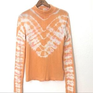 Free People psychedelic tie die turtle neck
